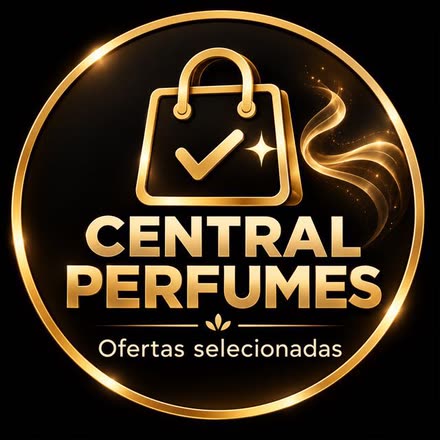 Foto do grupo Central Perfumes: sacola dourada com um check